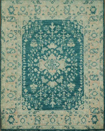 Vegetable Dye Oushak Turkish Accent Rug 3x4