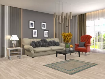 Muted Oushak Vegetable Dye Accent Rug 3x4