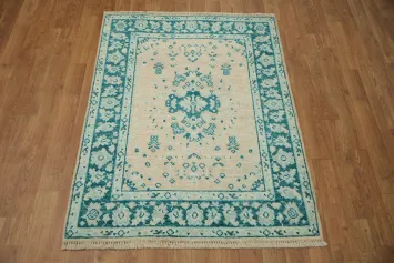 Vegetable Dye Oushak Turkish Accent Rug 3x4