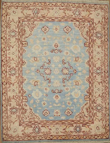 Vegetable Dye Oushak Turkish Accent Rug 3x4