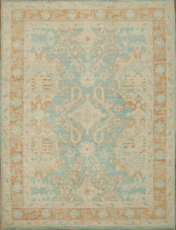Vegetable Dye Oushak Turkish Accent Rug 3x4
