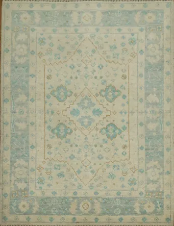 Vegetable Dye Oushak Accent Turkish Rug 3x4