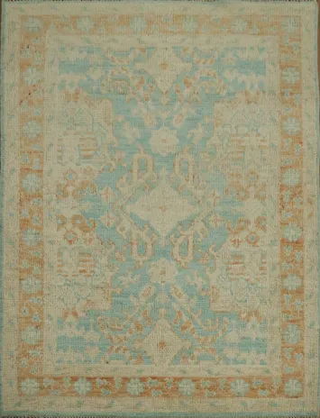 Vegetable Dye Oushak Turkish Accent Rug 3x4
