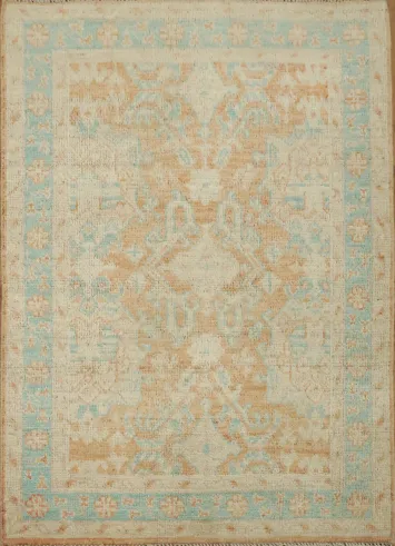 Vegetable Dye Oushak Turkish Accent Rug 3x4