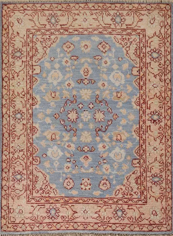 Vegetable Dye Oushak Turkish Foyer Rug 3x4