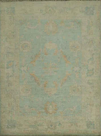 Vegetable Dye Oushak Turkish Rug 3x4