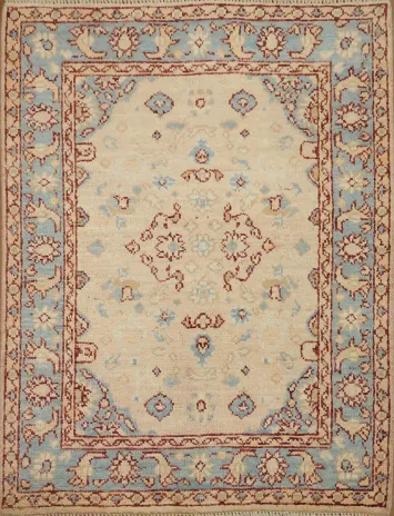 Vegetable Dye Oushak Turkish Foyer Rug 3x4