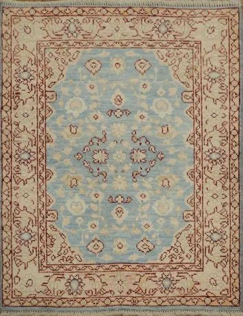 Vegetable Dye Oushak Turkish Accent Rug 3x4