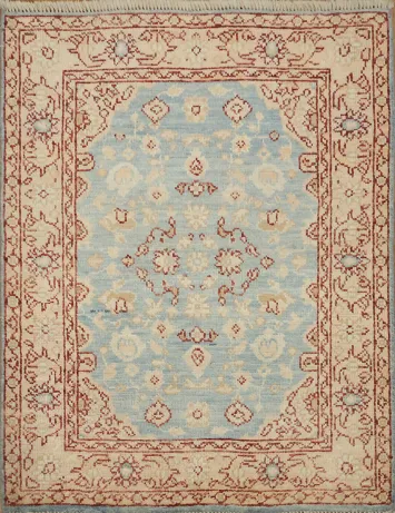 Vegetable Dye Oushak Turkish Accent Rug 3x4
