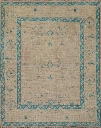Vegetable Dye Oushak Turkish Accent Rug 3x4