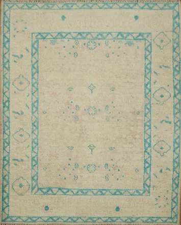 Vegetable Dye Oushak Turkish Accent Rug 3x4