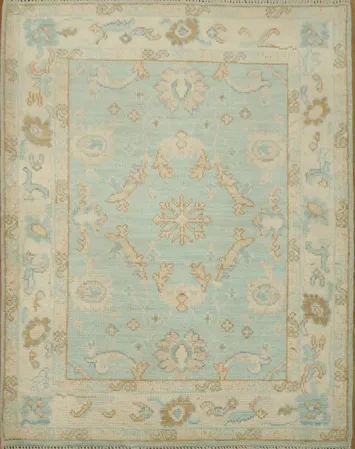 Vegetable Dye Oushak Turkish Accent Rug 3x4
