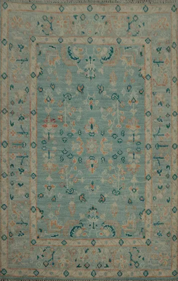 Timeless Oushak Vegetable Dye Rug 3x4 Perfect for a Classic Look