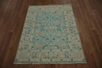 Timeless Oushak Vegetable Dye Rug 3x4 Perfect for a Classic Look