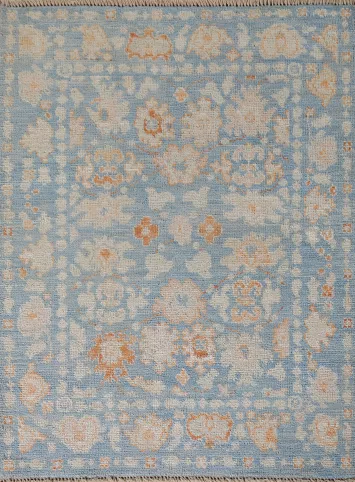 Vegetable Dye Oushak Turkish Accent Rug 3x4