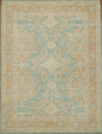 Vegetable Dye Oushak Turkish Accent Rug 3x4