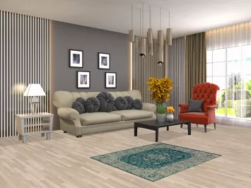 Vegetable Dye Oushak Turkish Accent Rug 3x4