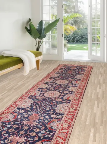 Vegetable Dye Sultanabad Ziegler Oriental Runner Rug 3x12