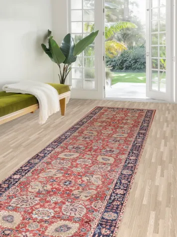 Vegetable Dye Sultanabad Ziegler Runner Rug 3x12