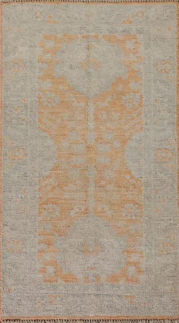Vegetable Dye Oushak Turkish Accent Rug 2x4