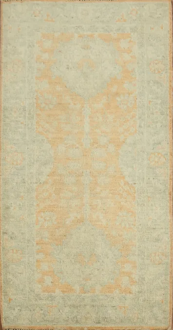 Vegetable Dye Oushak Turkish Accent Rug 2x4