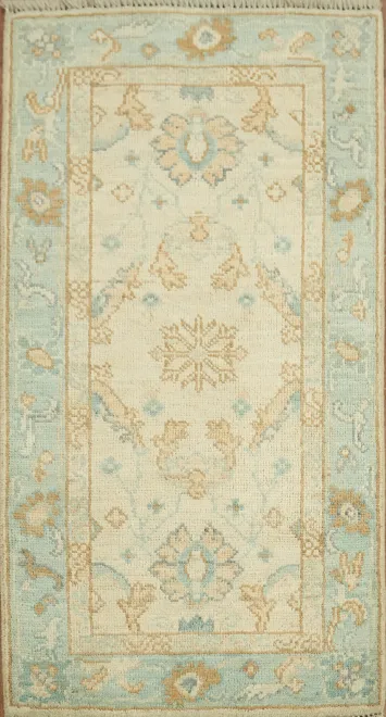 Wool Oushak Vegetable Dye Foyer Rug 2x4
