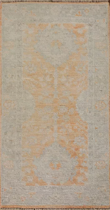 Vegetable Dye Oushak Turkish Foyer Rug 2x4