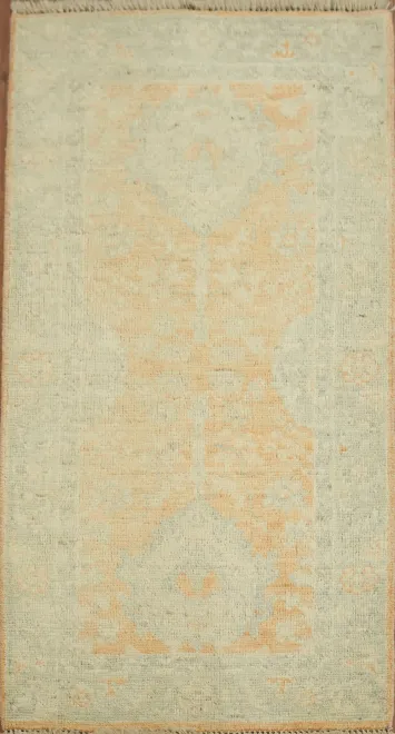 Vegetable Dye Oushak Turkish Foyer Rug 2x4