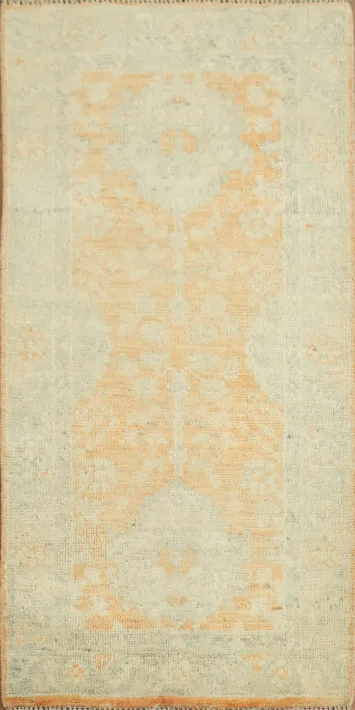 Vegetable Dye Oushak Turkish Accent Rug 2x4
