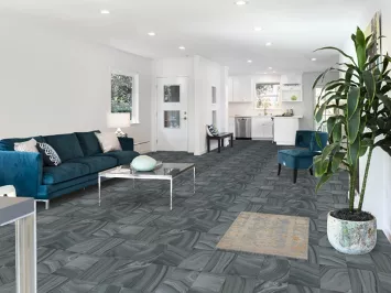 Vegetable Dye Blue Oushak Turkish Accent Rug 2x3