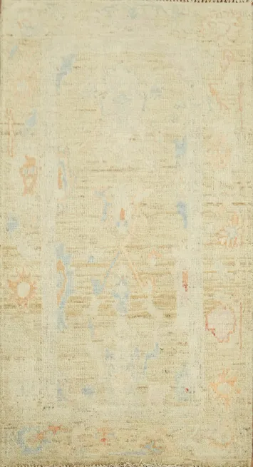 Vegetable Dye Oushak Oriental Foyer Rug 2x4