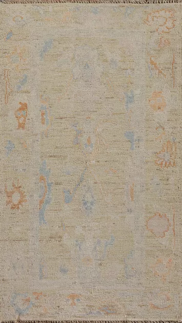 Oushak Vegetable Dye Oriental Accent Rug 2x4