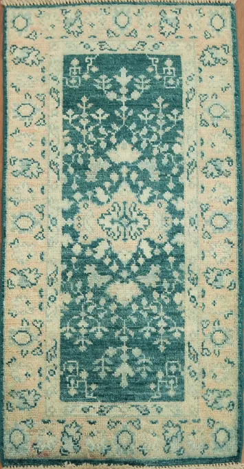 Handmade Oushak Vegetable Dye Accent Rug 2x4
