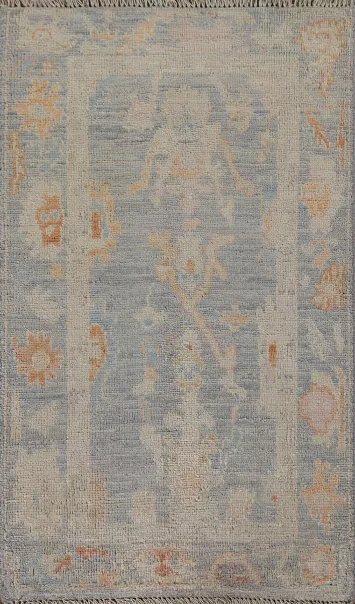 Handmade Oushak Vegetable Dye Accent Rug 2x3
