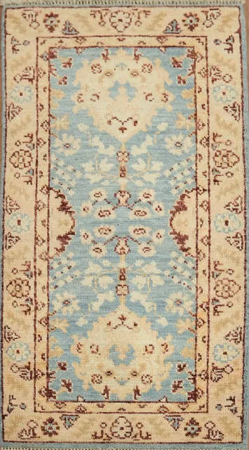 Turkish Oushak Vegetable Dye Foyer Rug 2x4