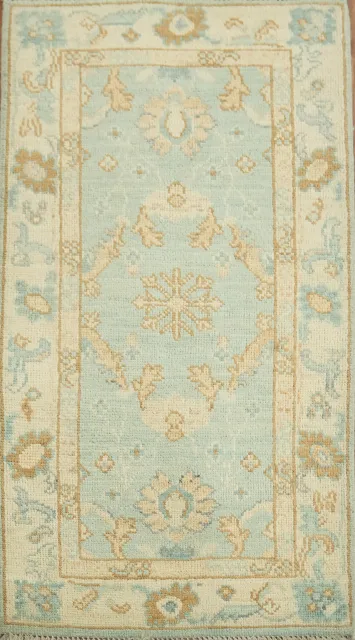Turkish Oushak Vegetable Dye Foyer Rug 2x4