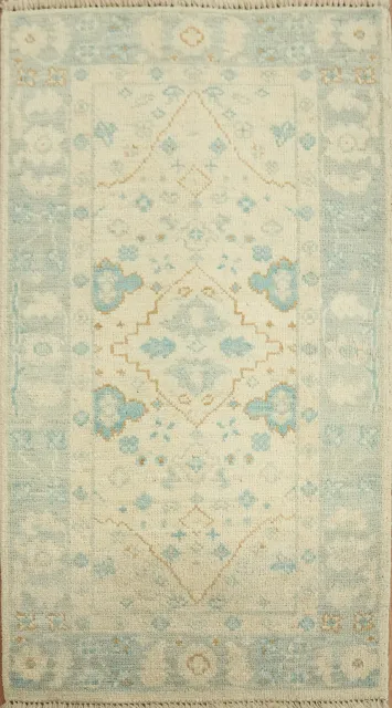 Vegetable Dye Oushak Turkish Accent Rug 2x4