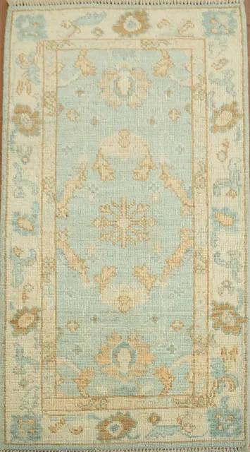 Handmade Oushak Vegetable Dye Foyer Rug 2x4