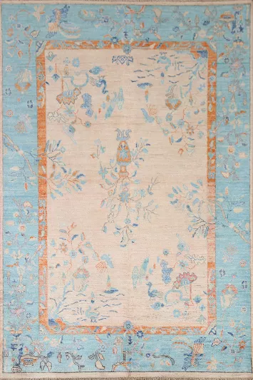 Animal Pictorial Art Deco Chinese Area Rug 5x7