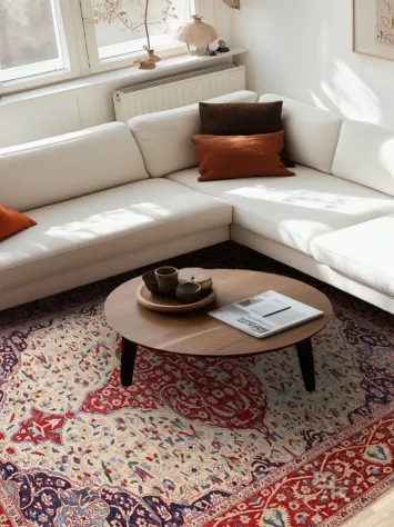 Vegetable Dye Sarouk Farahan Persian Area Rug 8x10