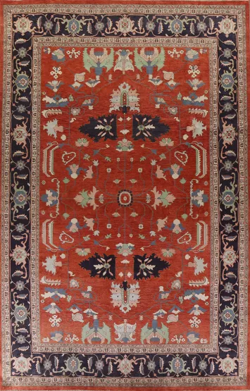 Vegetable Dye Heriz Serapi Living Room Rug 10x14