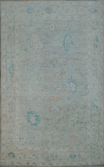 Vegetable Dye Oushak Turkish Area Rug 4x6