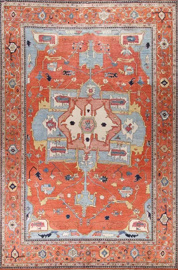 Vegetable Dye Heriz Serapi Persian Area Rug 10x14