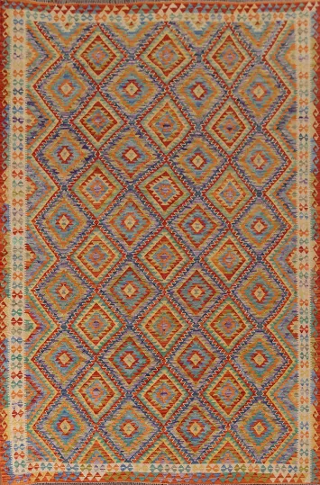 Geometric Kilim Living Room Rug 7x10