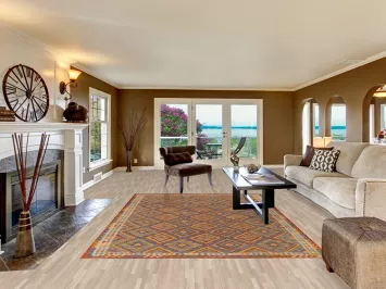 Geometric Kilim Living Room Rug 7x10