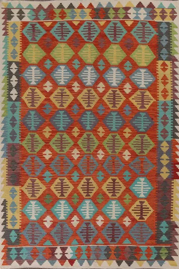 Geometric Kilim Living Room Area Rug 7x10