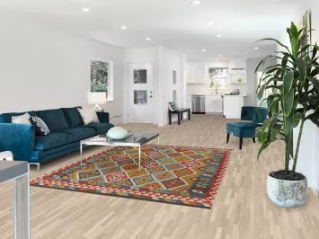 Multicolor Wool Kilim Oriental Area Rug 6x8