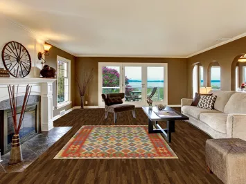 Multicolor Wool Kilim Area Rug 6x8