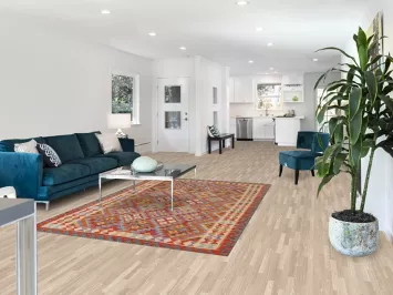 Geometric Wool Kilim Oriental Area Rug 6x8