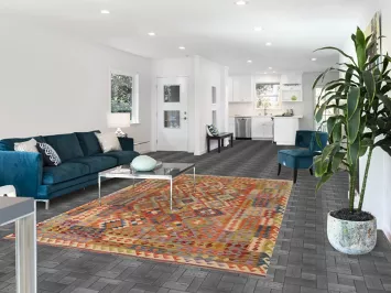 Multicolor Wool Kilim Living Room Rug 6x10